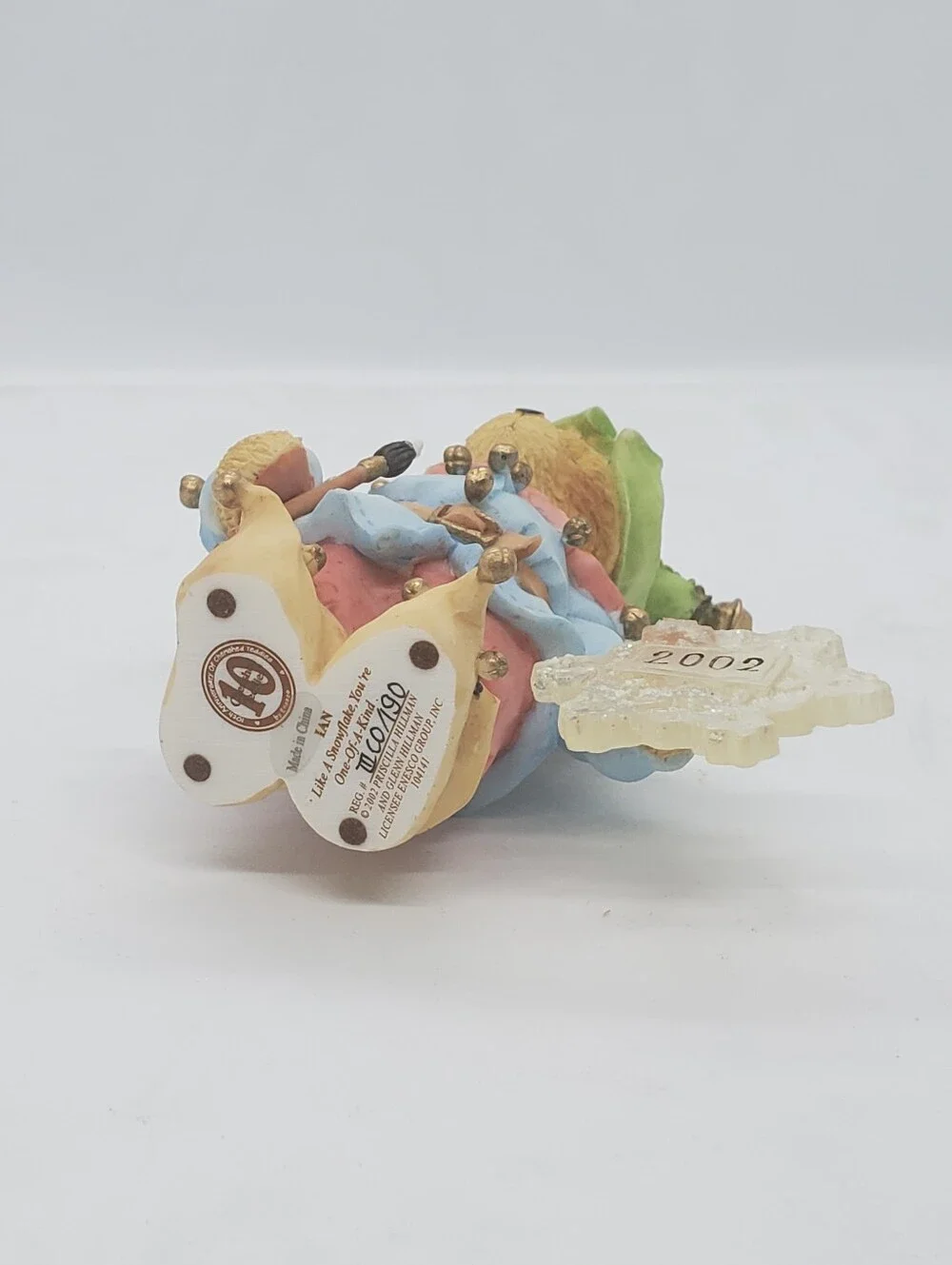 New 2002 Cherished Teddies IAN CHRISTMAS FIGURINE 104141 SNOWFLAKE winter frost